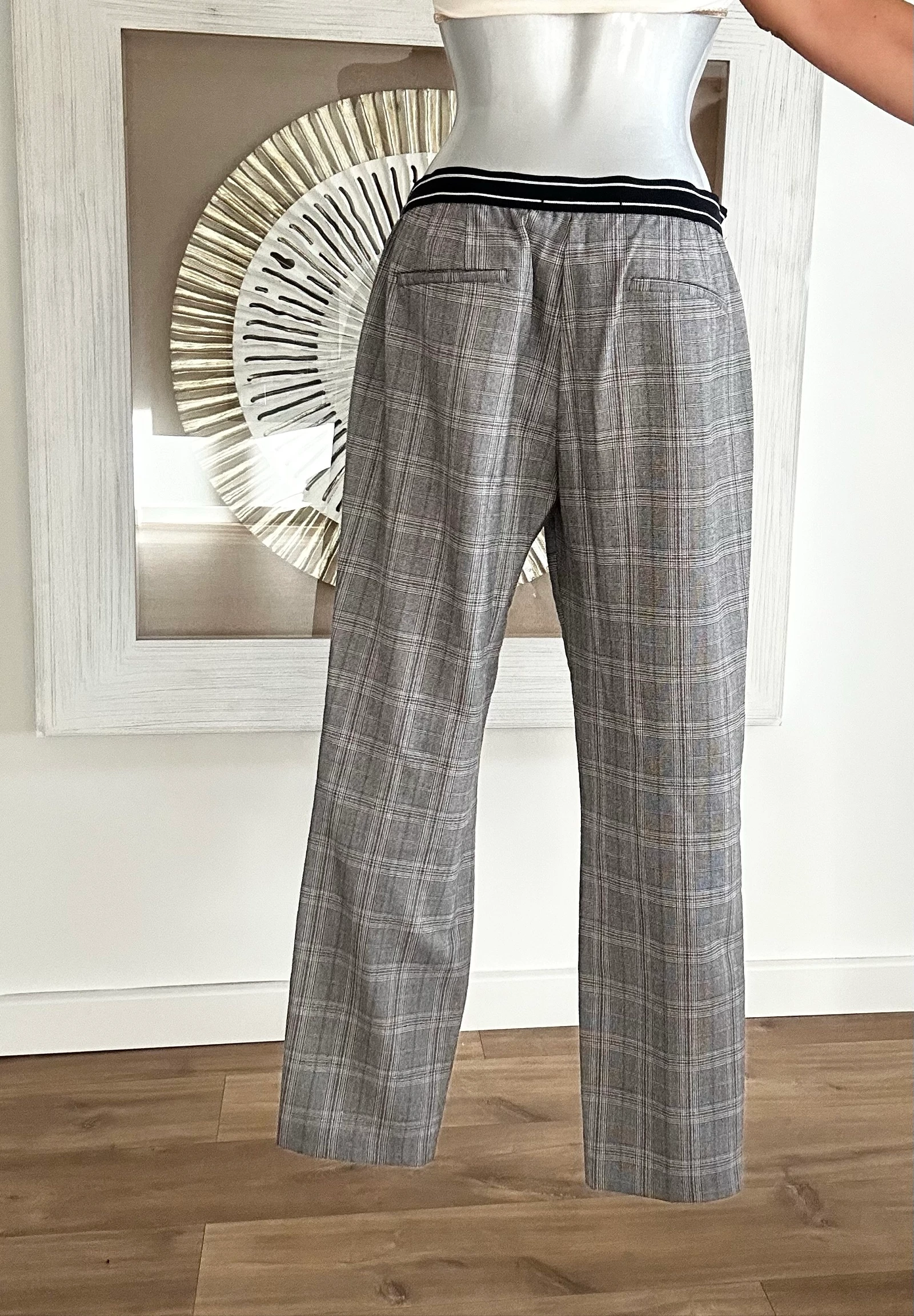 Zara Prince-of-Wales grey checkered trousers size L – photo 6